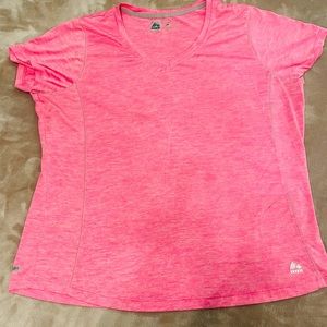 Pink Dri Fit v-neck short sleeved tshirt. 1X, $10